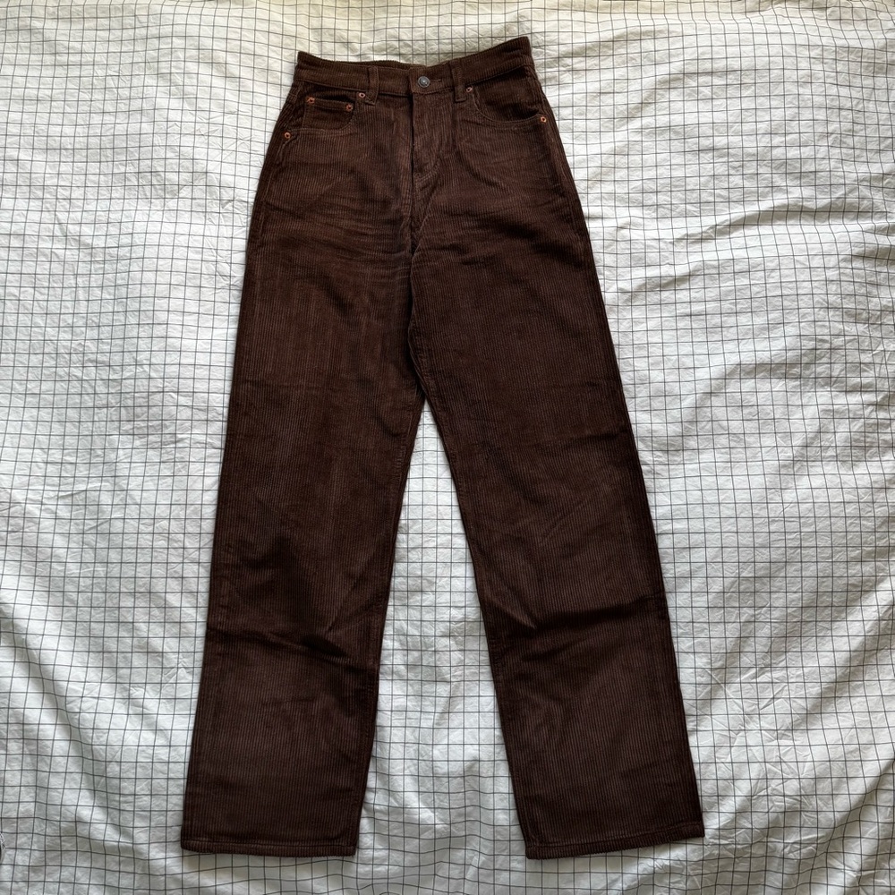 Motel Rocks dark brown parallel corduroy jeans/pants - Picture 2 of 12